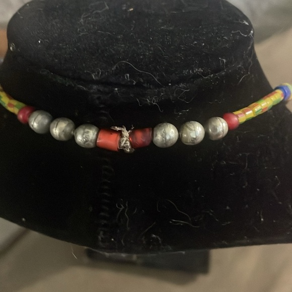 Antique Venetian Chevron Old African trade bead Necklace - Picture 7 of 8